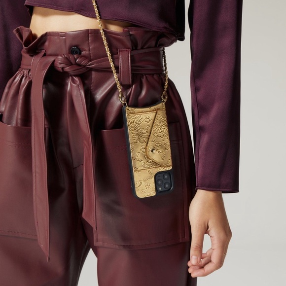 Bandolier Lily Lace Side Slot- Metallic Gold/gold iPhone 12 pro - Picture 3 of 3